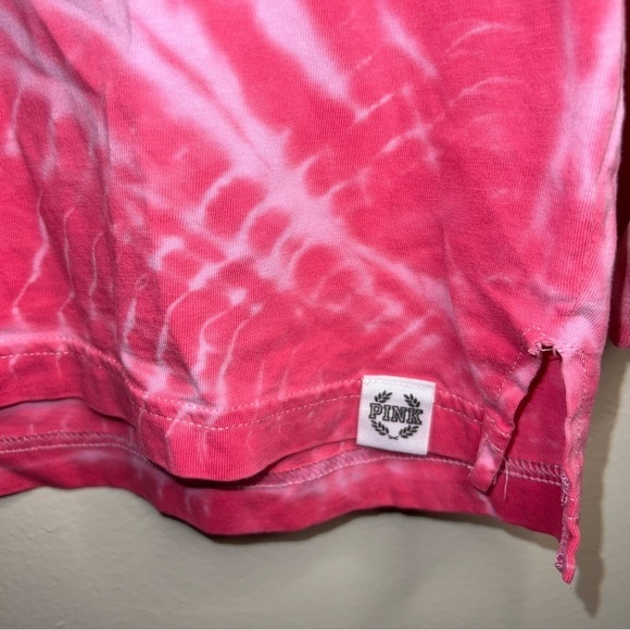 VICTORIA'S SECRET PINK LONG SLEEVE CAMPUS TEE TIE DYE XSMALL T SHIRT TOP TUNIC - Picture 6 of 8
